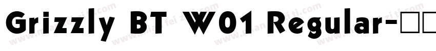 Grizzly BT W01 Regular字体转换